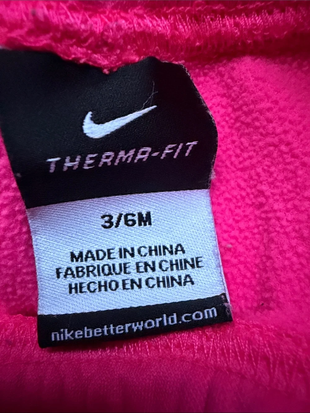 Nike Therma-Fit Hot Pink Hoodie and Joggers Set w/ Neon Accents-3-6 months - Picture 10 of 12